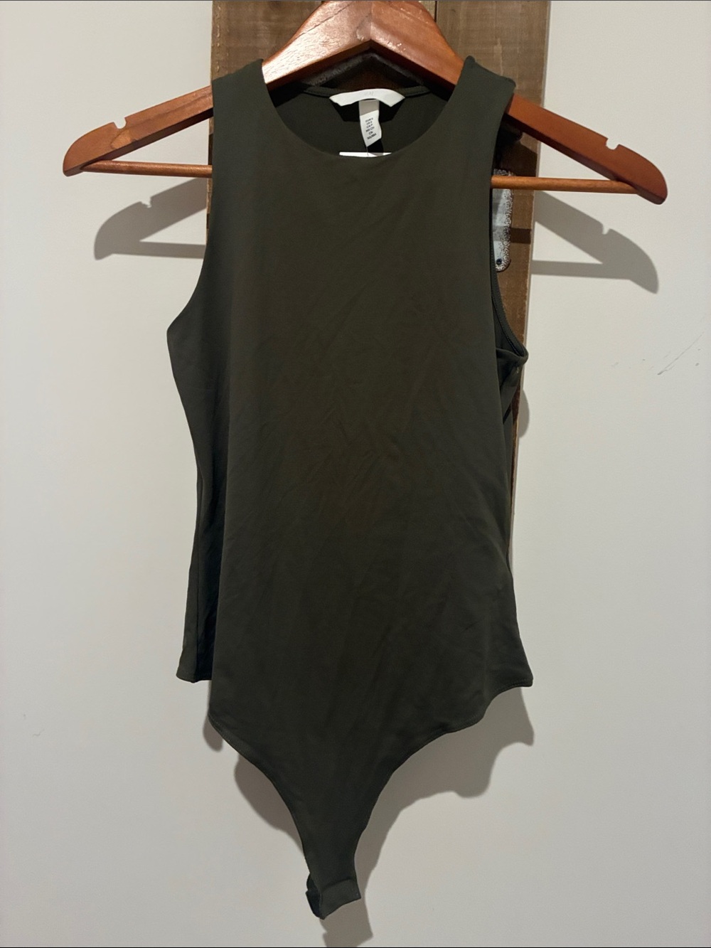 H&M Olive Sleeveless Bodysuit